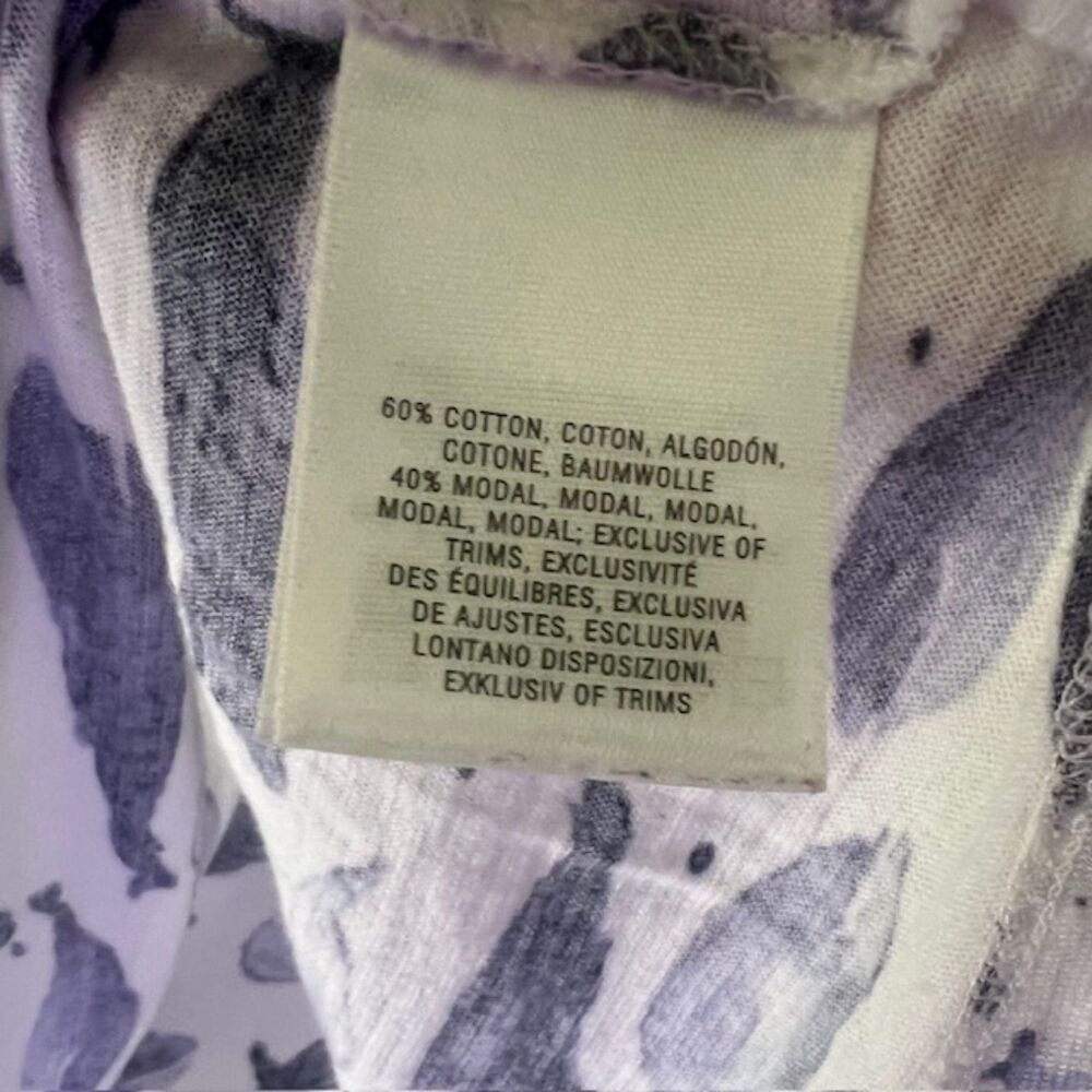 Anthropologie Postmark Brand Whale Soft Short Sleeve T-shirt Size M Tee - Picture 5 of 5